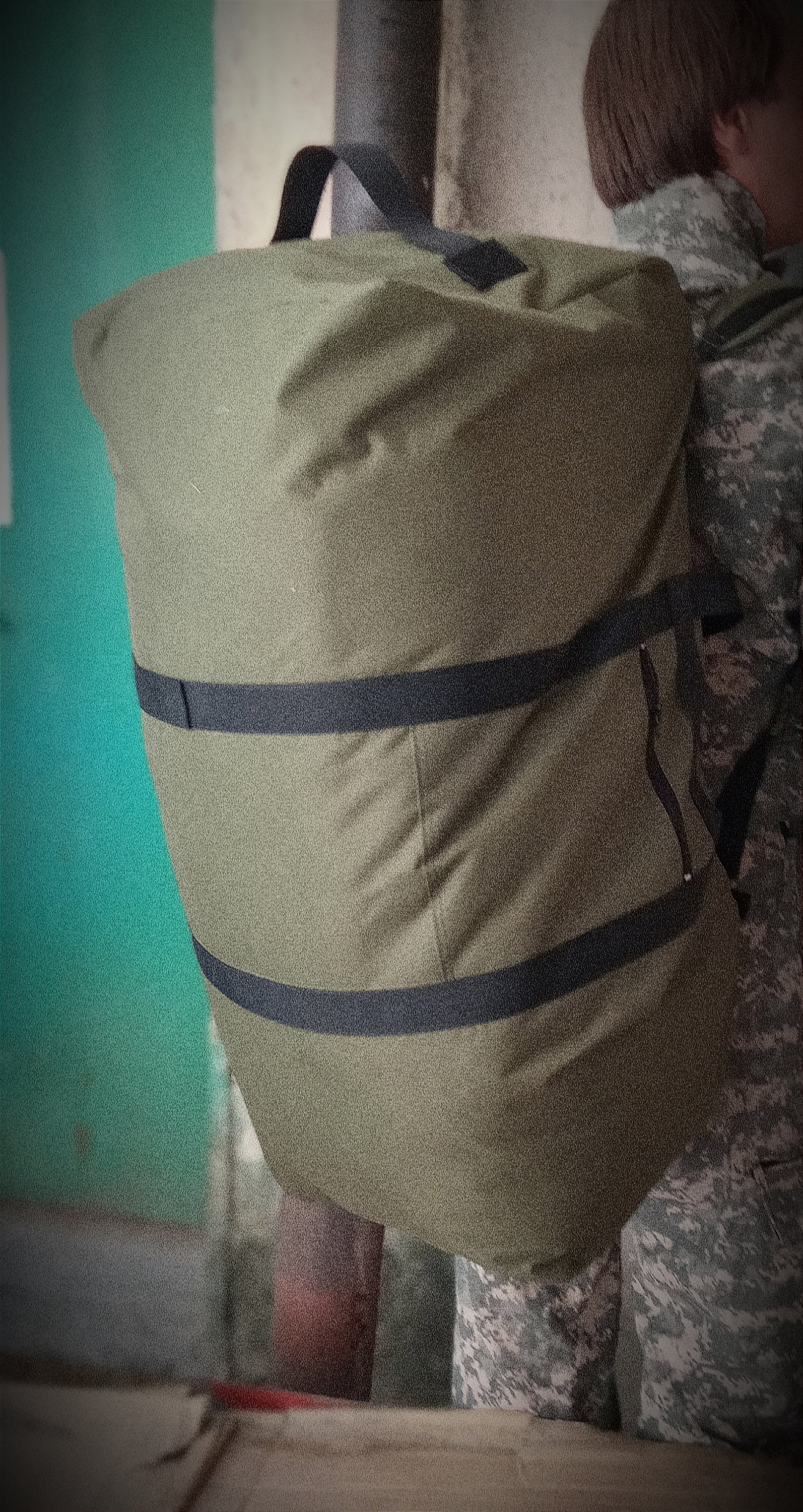 Military Duffle Bag, Sea Bag, Ukraine Army Tactical Bag, 120L Camo