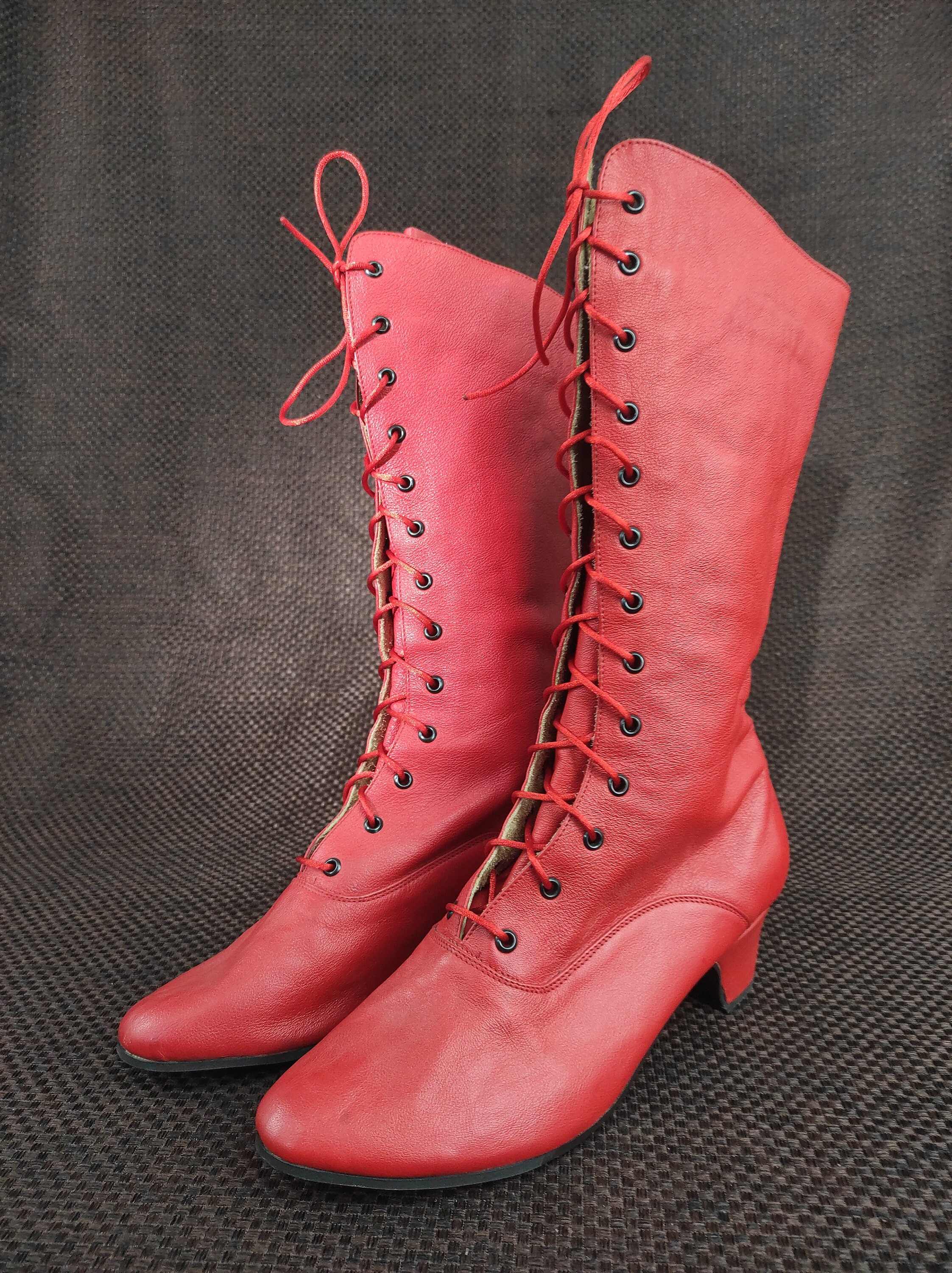1930's Tall Lace Up Hiking Boots Womens sz 6 - Hippie Tall Lace Up - Ruby  Lane