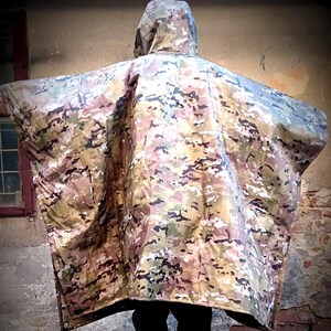 Combat stealth poncho tested in battle anti-IR protection gear