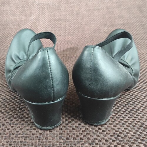 Shops Dance Shoes is Not a Bridal Shoes, Vintage Latin Style Black Leather Dance Shoes, Retro Swing Dance Shoes, Salsa and Tango Dance Shoes