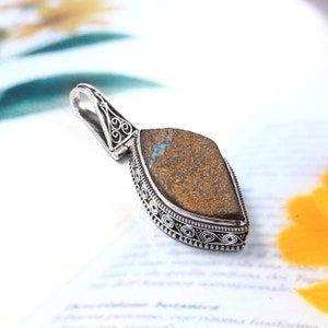 Australian Boulder Opal  Pendant, Handmade Pendant,925 Sterling Silver Pendant,Gemstone Pendant,Gift For Her,Anniversary Gift,Women Pendant