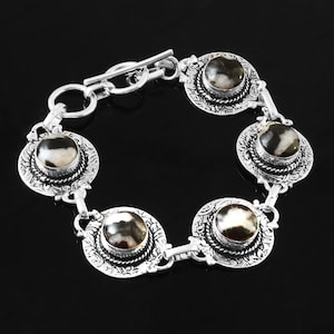 Natural Buffalo Turquoise Bracelet, Handmade Bracelet,Gemstone Bracelet,925 Sterling Silver Bracelet,Gift For Her/Him,Christmas Gift