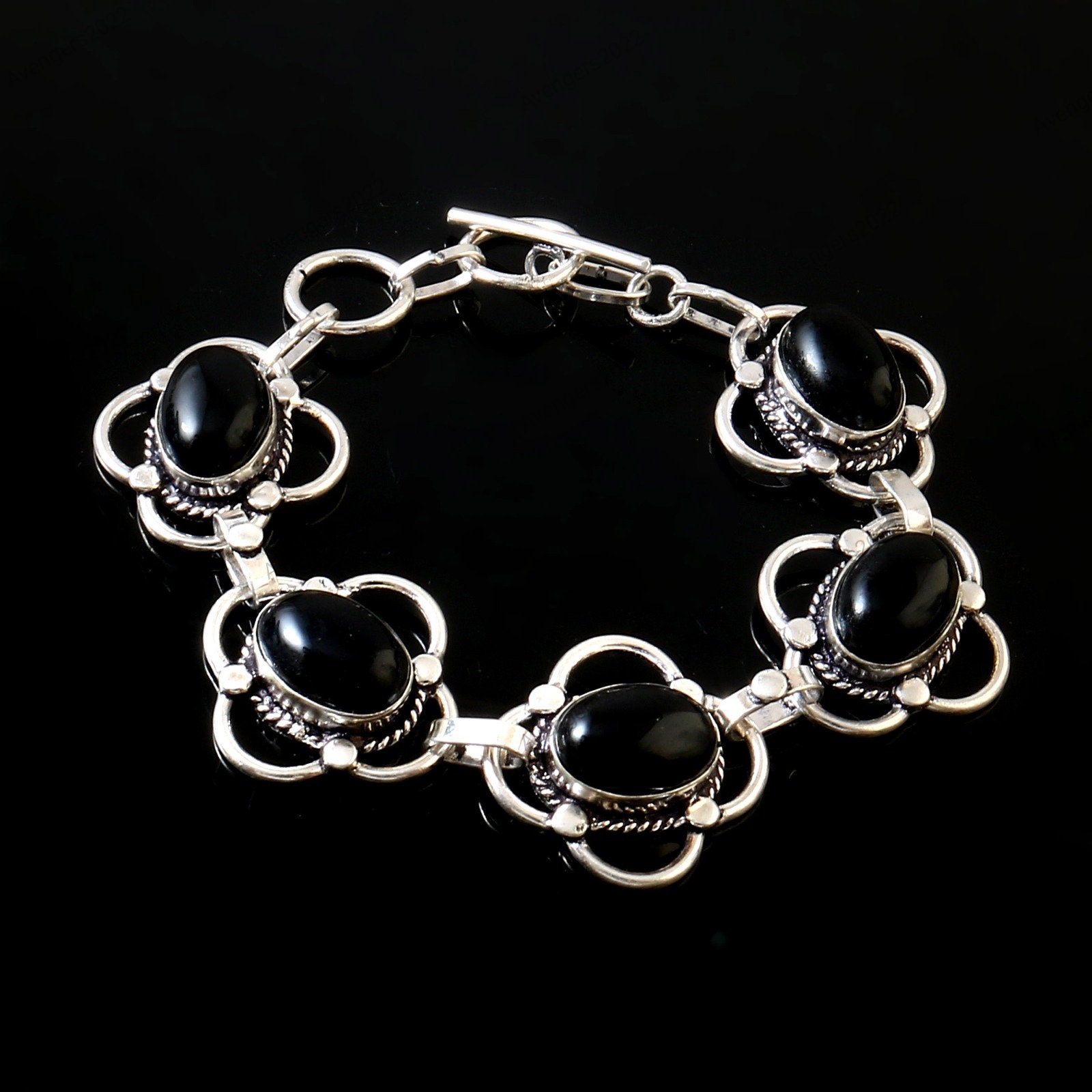 Black Onyx Bracelet, Handmade Bracelet, Onyx Bracelet,gift