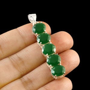 Green Onyx Pendant,Handmade Pendant,Gemstone Pendant,925 Sterling Silver Pendant, Anniversary Gift,Gift for Her,Women Pendant For Necklace