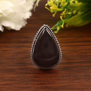 Natural Onyx Ring,Statement Ring,Handmade Ring,Black Gamestone Ring,925 Sterling Silver Ring, Gift For Her,Women Jewelry,Christmas Gift