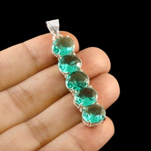 Green Tourmaline Pendant,Handmade Pendant,Gemstone Pendant,925 Sterling Silver Pendant, Anniversary Gift,Gift for Her,Women Pendant