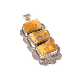 Tiger&#39;s Eye Pendant,Rough Tiger&#39;s Eye ,Handmade Pendant For Women,Gamestone Pendant,925 Sterling Silver,Gift For Her,Anniversary Gift