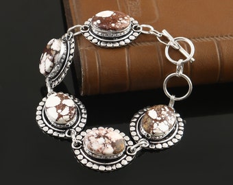 Wild Horse Bracelet  Natural Wild Horse Bracelet  Handmade Bracelet  Gemstone Bracelet  925 Sterling Silver Bracelet  Gift For Her / Him