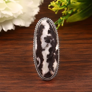 Natural White Buffalo Turquoise Ring,Statement Ring,Handmade Ring,Ring For Women, 925 Sterling Silver Ring,Gift For Her, Birthday Gift