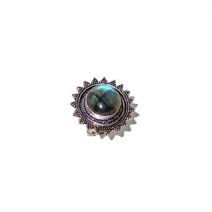 Labradorite Ring,Handmade Ring,925 Sterling Silver,Labradorite Jewelry,Gift For Her, Blue Labradorite