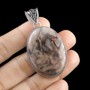 Coco Jasper Pandant, Handmade Pendant, 925 Sterling Silver Pendant,Gift For Her, Women Jewelry,Anniversary gift