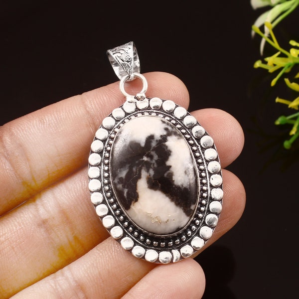 Natural White Buffalo Turquoise Pendant, Handmade Pendant,Pendant For Women, 925 Sterling Silver Pendant,Gift For Her, Birthday Gift