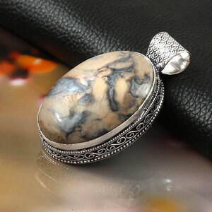 Coco Jasper Pendant, Handmade Pendant, 925 Sterling Silver Pendant,Gift For Her, Women Jewelry,Anniversary gift