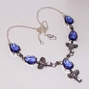Iolite Necklace, Blue Iolite, Gift For Her, Necklace, Handmade Necklace, Women Jewelry, Gift For Any Ocation, Iolite Jewelry