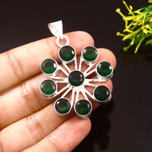 Green Tourmaline Pendant,Gemstone Pendant,Handmade Pendant,Tourmaline Pendant,Sterling Silver Pendant,Anniversary Gift,Gift For Her