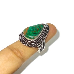 Azurite ring,statement ring,natural gamestone ring,handmade ring,925 sterling silver ring,gift for her / him,women jewelery,anniversary gift