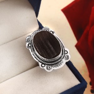 Black tourmaline ring,handmade ring,natural gemstone ring,925 sterling silver ring,gift for her/him, jewelery for gift,birthday gift