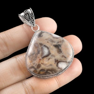Coco Jasper Pendant, Handmade Pendant, 925 Sterling Silver Pendant,Gift For Her, Women Jewelry,Anniversary gift
