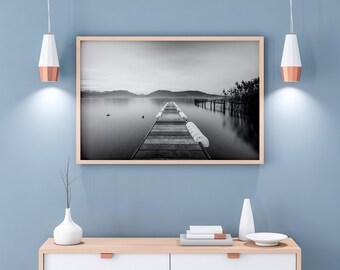 Photograph of a pontoon on Lake Annecy
