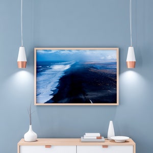 Photograph of a landscape black sand beach in Iceland