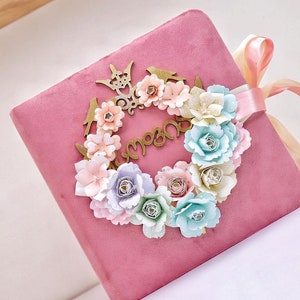 baby photo album, baby girl photo album, baby girl scrapbook, baby memory book, Baby Girl Photo Album,  Personalized Baby Book