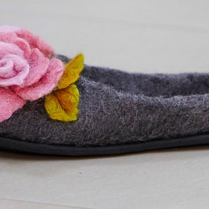 felted wool slippers, felt slippers, boiled wool slippers, Woman&#39;s felted wool slippers, slippers women,