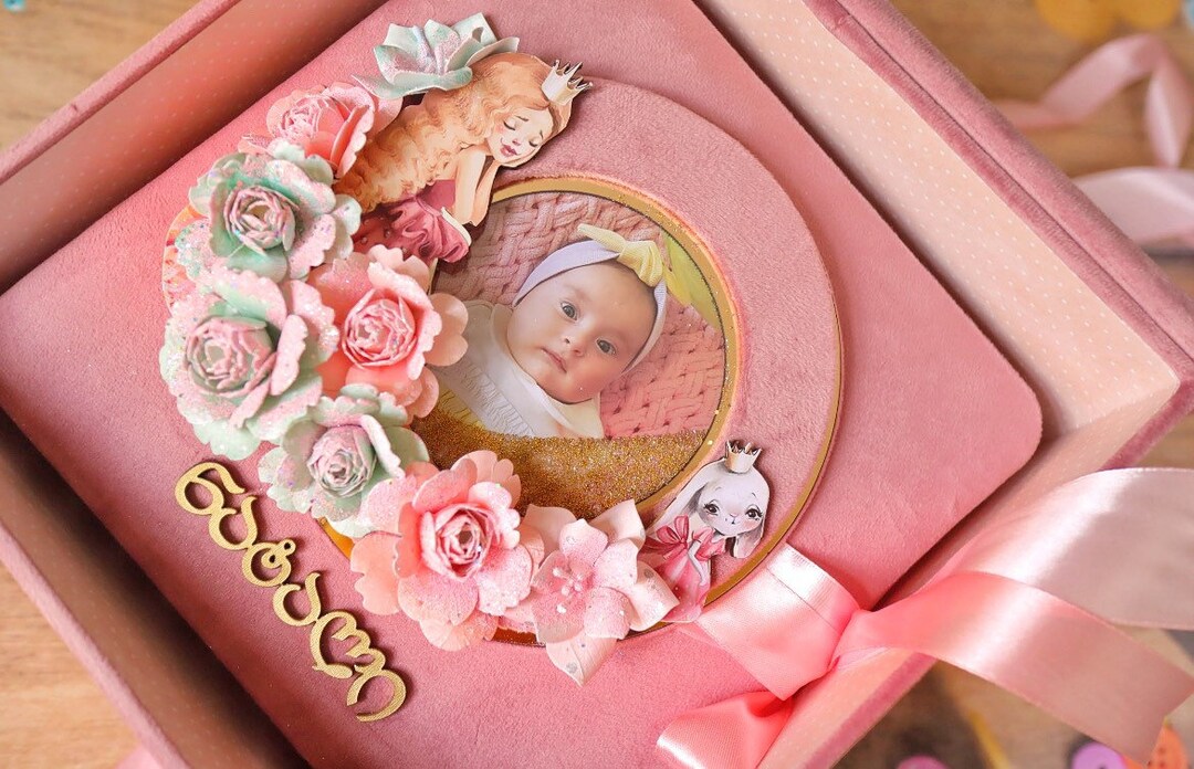 Baby Photo Album, Baby Girl Photo Album, Baby Girl Scrapbook, Baby