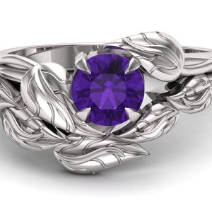 AAA amethyst gemstone 925 sterling silver ring,Engagement ring,Wedding ring,February birthstone ring,Promise ring,Purple gemstone ring