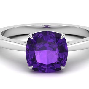 2.50 ct Amethyst 925 sterling silver ring ,Anniversary ring,Wedding ring,Engagement ring,February birthstone ring, Ring for Love