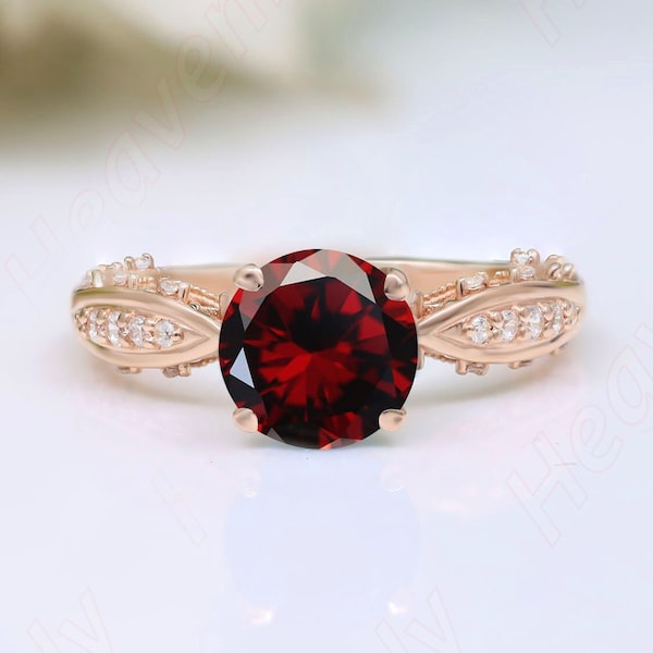 Red Stone Ring - Etsy