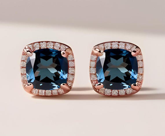 Stella Borchie Rotondo Topazio Mistico Donna Orecchini 925 Argento - Foto 4