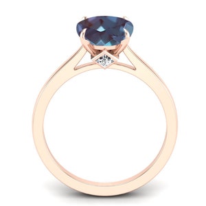 3.05 Ct AAA Alexandrite 14KT Rose Gold Bridal Ring Engagement Ring ...