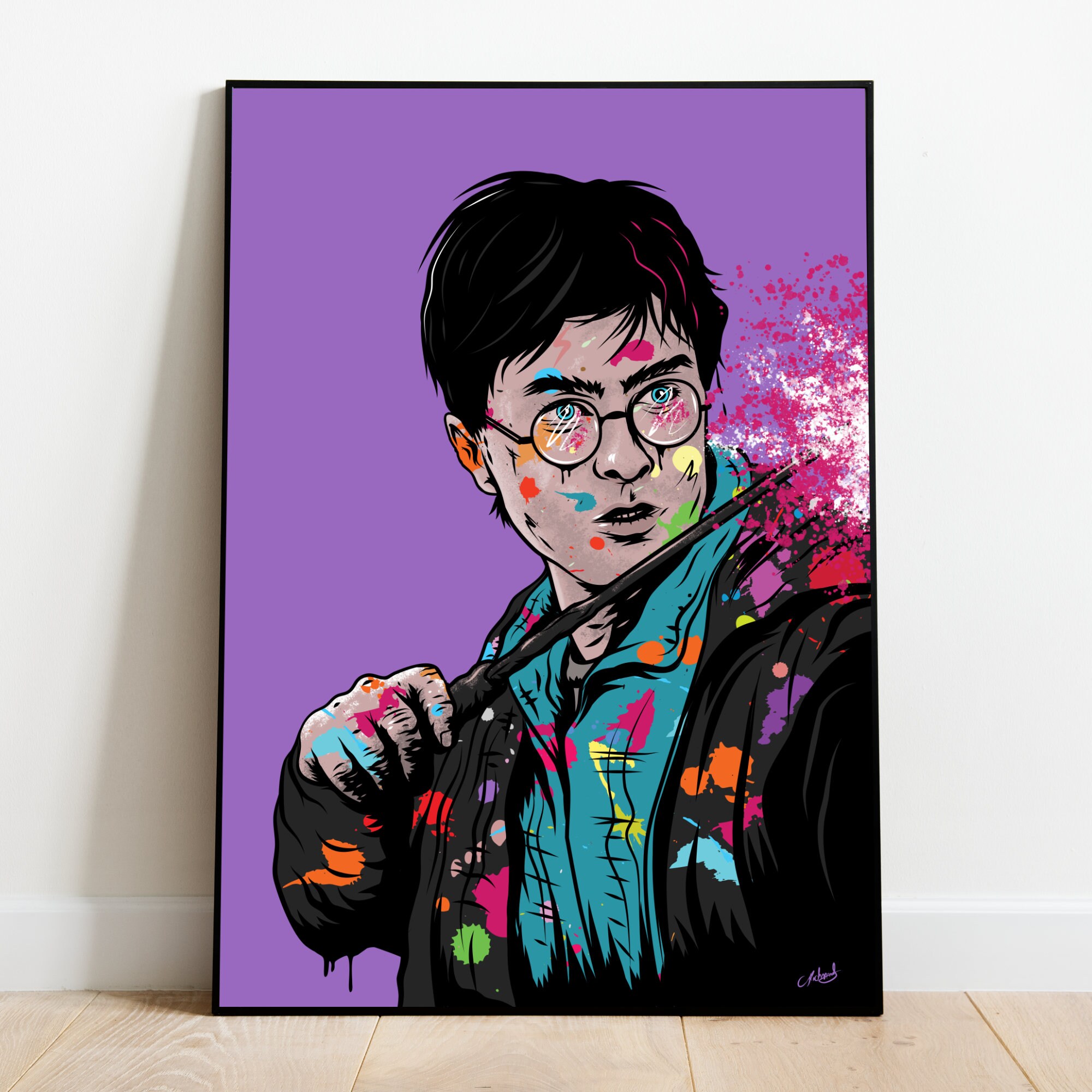 Retro Wizard Graffiti Wall Art Print - Etsy