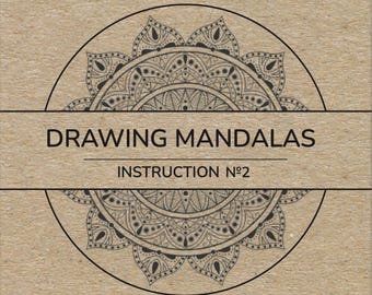 PDF - NEW Instructions 2 for using stencils, instructions for drawing mandalas and zendal on paper, on paper tiles, in a notebook