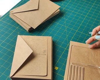 Plantilla para escribir direcciones en sobres - Herramienta para escribir direcciones - Plantilla para diario - Dirección de sobres - Plantilla de marcos básicos