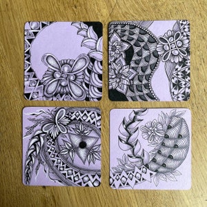 Papier cartonné vierge, 24 pcs - Carrelage en papier à dessin 3,5/3,5 pouces - Cartes à estamper - Carrelage carré avec coins arrondis - Cartes d'artiste vierges