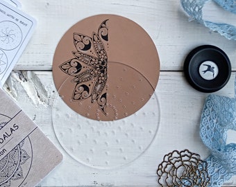 Free shipping Mandala dot art stencil, reusable, Stencils for drawing mandalas on paper, on paper tiles, in a notebook