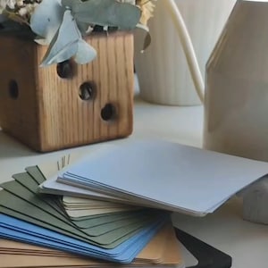 24/50/100 Blank Artist Cards - Paper tile 3.5/3.5 inc - Square Tiles with Round Corners - Drawing Paper Handmade Supplies - Sample Tile