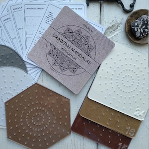 Set stencils: twee in één! Sjablonenset voor het tekenen van mandala's + Sjablonen voor het tekenen van Keltische patronen