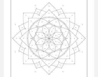 PDF - Book - A4 - 16 rays draw mandalas with help stencil, Instructions for using stencils, instructions for drawing mandalas and zendal