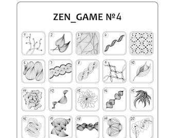 PDF - Zen game 4 version, choice of tangle is easy, game of zentangle