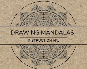 PDF -  Instructions 1 for using stencils, instructions for drawing mandalas and zendal on paper, on paper tiles, in a notebook