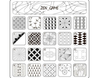 PDF - Zen game 3  version, choice of tangle is easy, game of zentangle