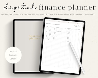 Digital Finance Planner | Budget Planner | Finance Planner | Finance Tracker | Budget Template and Tracker for Savings | GoodNotes Planner