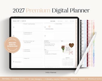 2027 Digital Planner, Dated Planner, 2027 Year Journal, Weekly Planner, Daily Planner, GoodNotes Planner, Notability Planner, iPad Planner