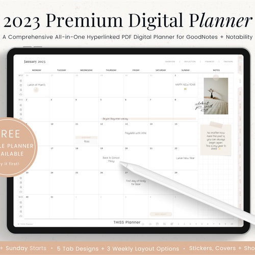 Digital Planner 2023 Goodnotes Planner Ipad Planner Etsy Australia