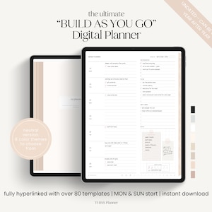 Undated Digital Planner for Digital Planning | Goodnotes Planner, iPad Planner, Notability Planner, 2024 2025 Undated Planner Vertical