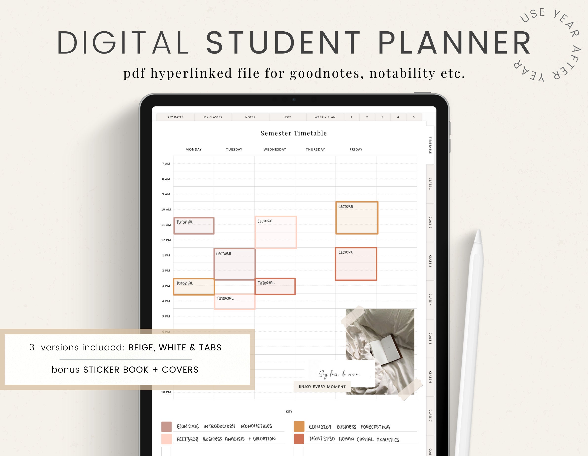 STUDENT Digital Planner School Goodnotes Planner Student - Etsy