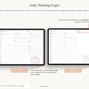 2024 Digital Planner, Dated Planner, 2024 Year Journal, Weekly Planner, Daily Planner, GoodNotes Planner, Notability Planner, iPad Planner image 7