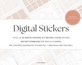Digital Stickers Set | Functional Digital Planner Stickers Book for GoodNotes | Widget stickers for Digital Planning | Minimal Stickers